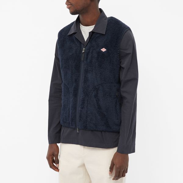 Danton High Pile Fleece Vest Navy | END 