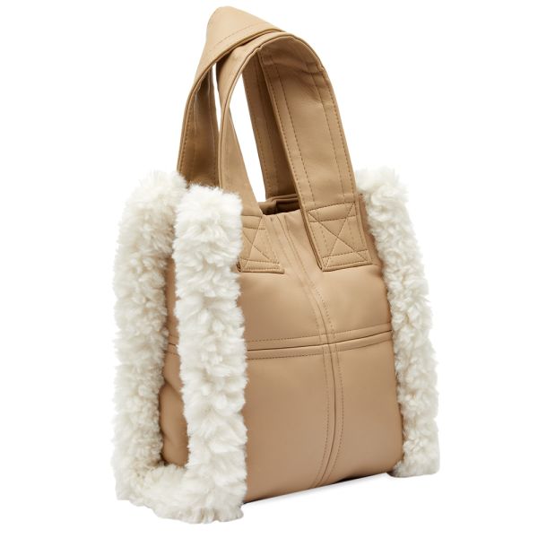 off white shearling bag