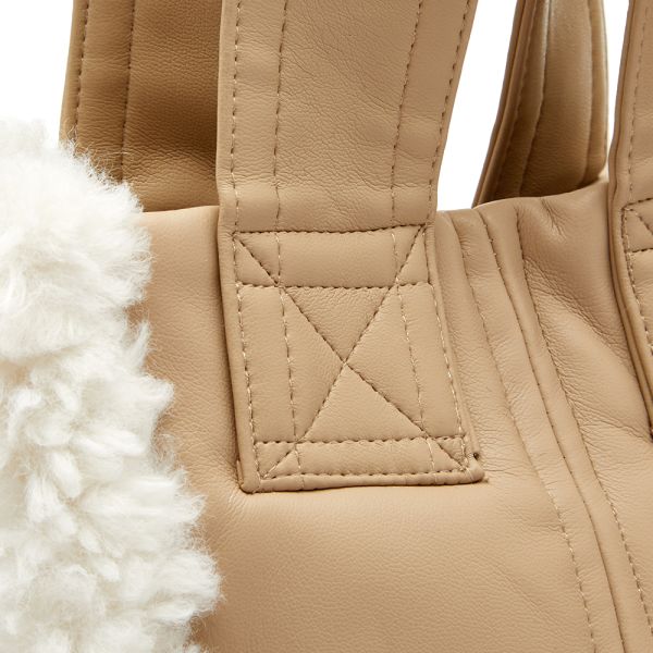 off white shearling bag