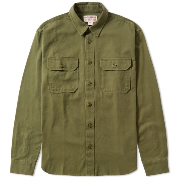 shirt with olive chinos