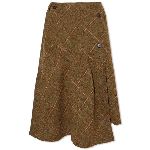 Our Legacy Pleated Wrap Skirt Brown END. (US)