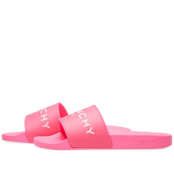 neon givenchy slides
