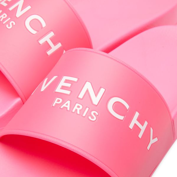 neon givenchy slides