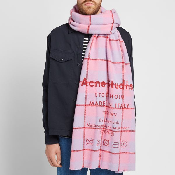 acne studios scarf pink