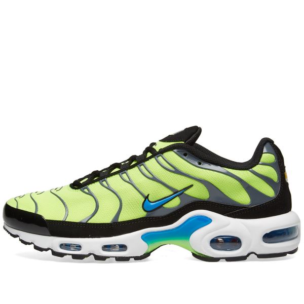 blue and green air max plus