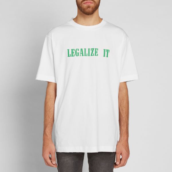 Palm Angels Legalize It Tee White 
