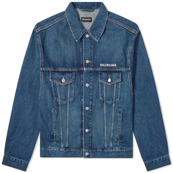 embroidered back denim jacket