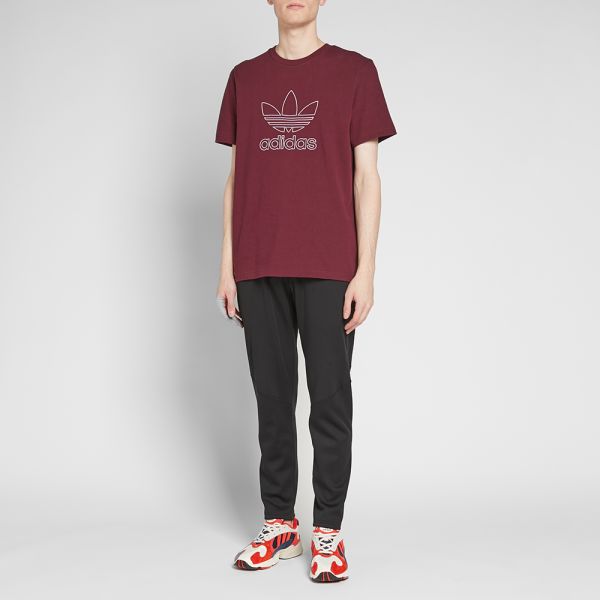 adidas outline t-shirt burgundy adidas outline t-shirt burgundy