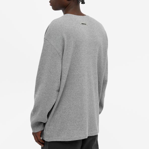 Grey waffle long sleeve clearance