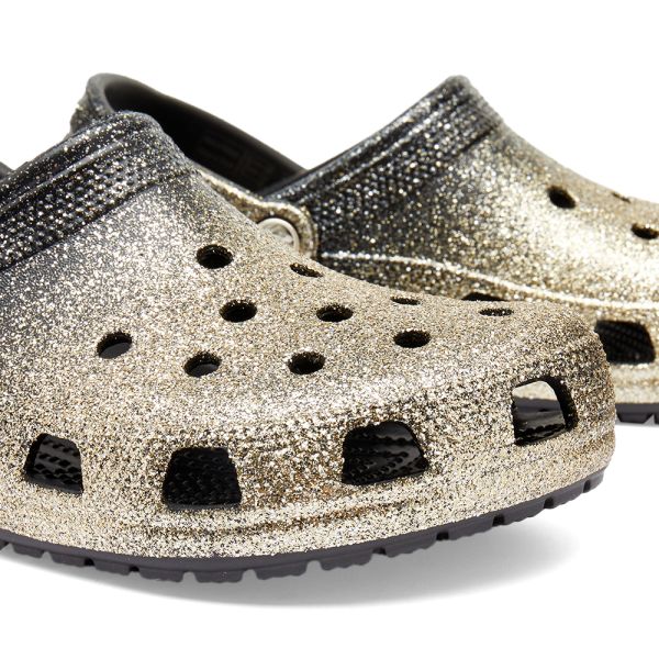 Crocs Classic Ombre Glitter Clog Black & Gold END. (CA)