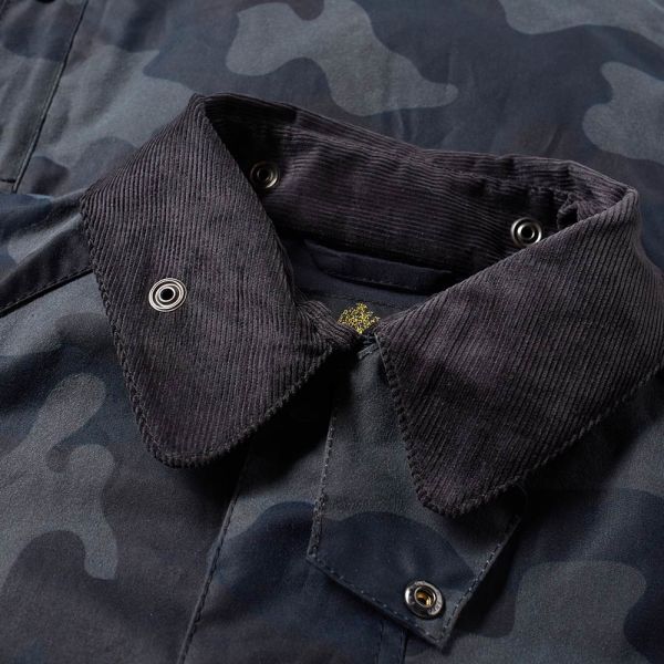 barbour heritage waxed camo sl bedale jacket