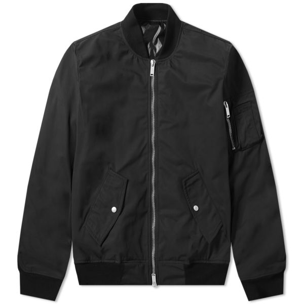 Black nylon bomber jacket Clearance