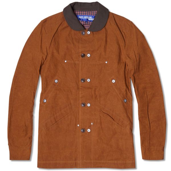 Junya Watanabe MAN x Seil Marschall Waxed Canvas Round Collar Work Jacket Brown END. (US)