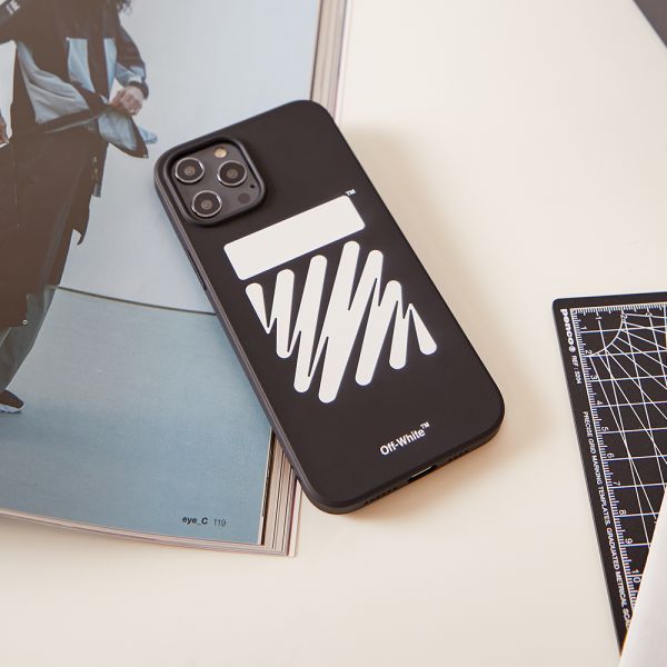 Off White Diagonal Iphone 12 12 Pro Max Case Black End Uk