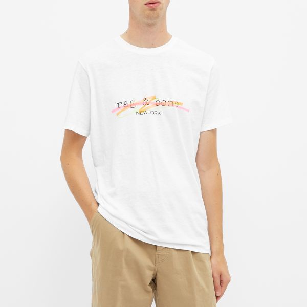 Rag Bone Highlighter Logo Tee White End