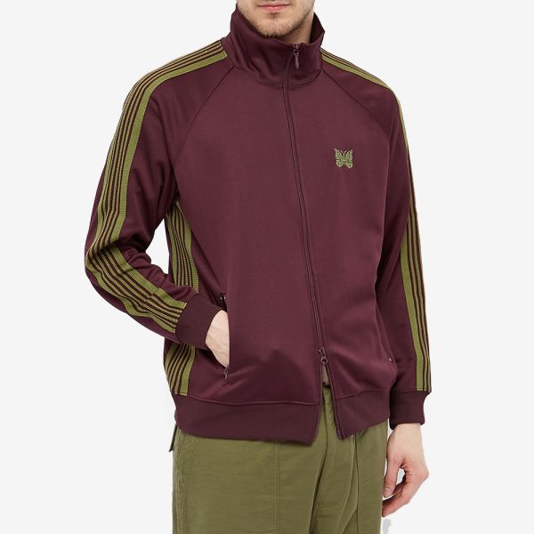 Needles Poly Smooth Track Jacket Maroon End
