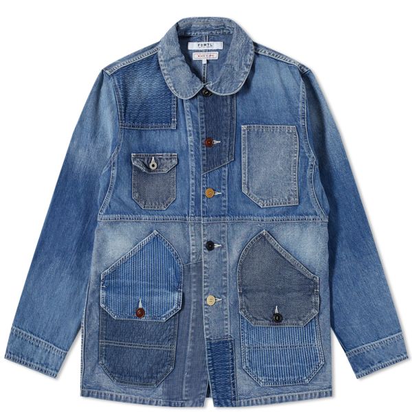 FDMTL Patchwork Coverall Jacket 【SALE/37%OFF】 PATCHWORK COVERALL JACKET RINSE INDIGO Gジャン/デニムジャケット