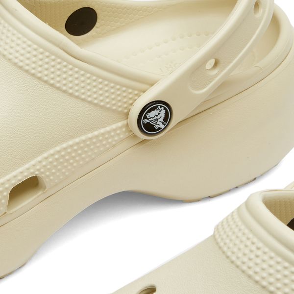 crocs classic platform clog bone