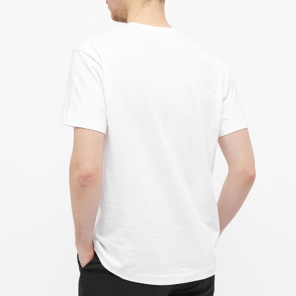 comme des garcons blue heart shirt