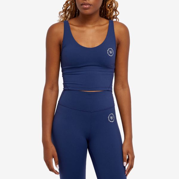 Sporty & Rich Cropped Tank Bra Top Navy & White END. (KR)