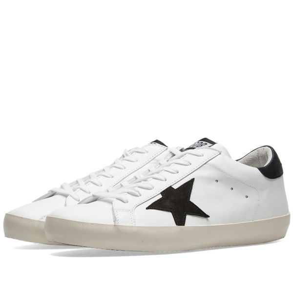 Golden goose white & grey clean superstar sneakers clearance