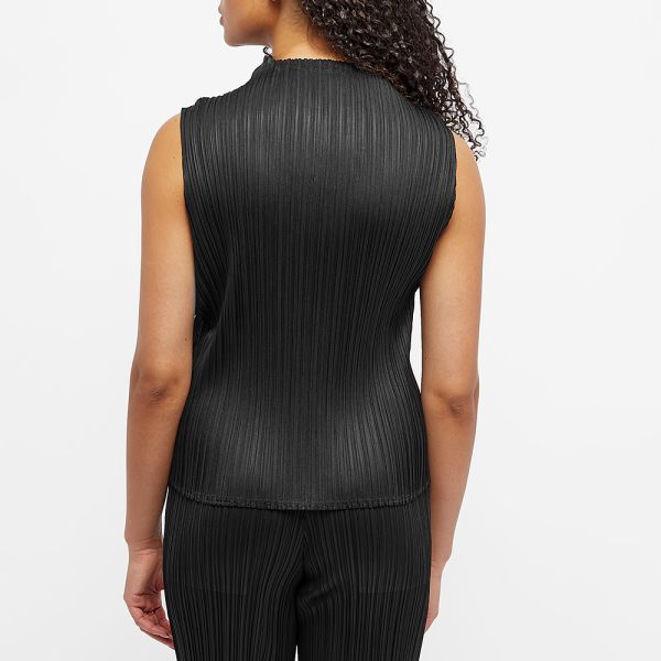 Pleats Please Issey Miyake Basics Pleats Sleeveless Top