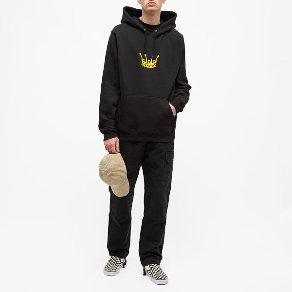 stussy chenille crown applique hoodie
