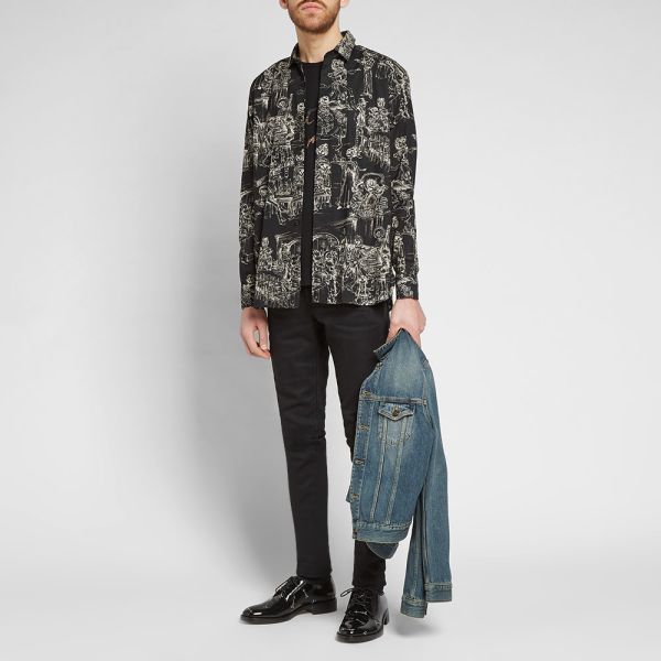 Saint laurent day of the dead shirt Clearance