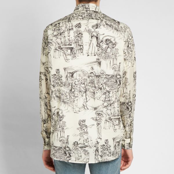Saint laurent day of the dead shirt Clearance