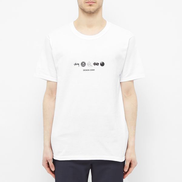 Stussy global design t shirt clearance