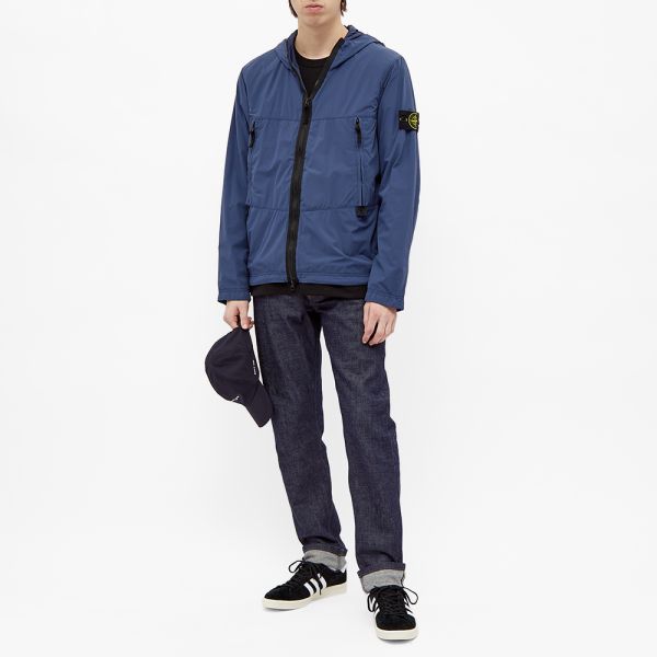 Stone island nylon garment dyed hooded jacket Outlet