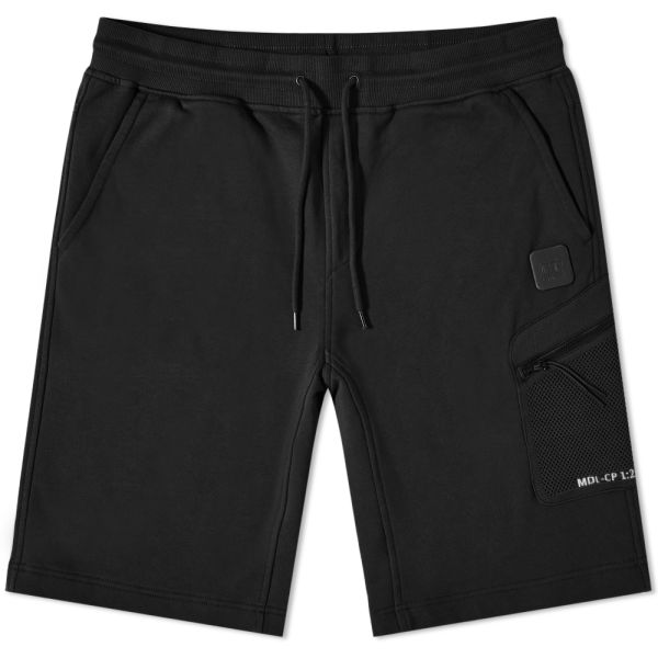 C.P. Company Metropolis Patch Logo Sweat Shorts Black END. (US)