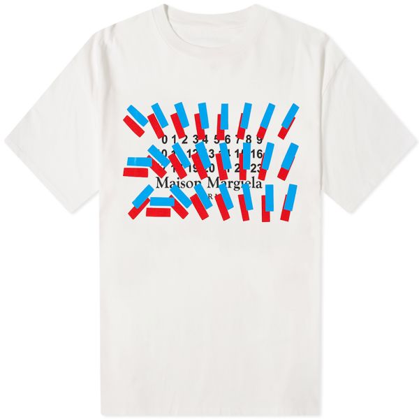 Maison Margiela Tape Logo Tee Off White Black Blue End The easiest free logo maker and logo generator. maison margiela tape logo tee