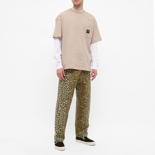 Brain Dead Waffle Knit Mockneck Tee Tan 