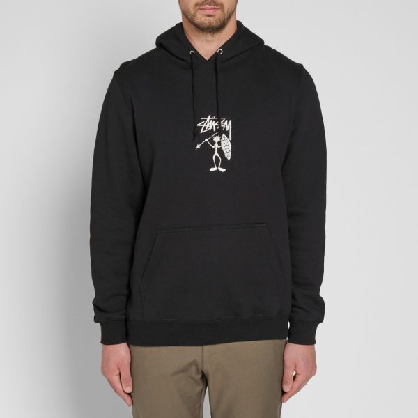 Stussy tribe man applique hoody clearance