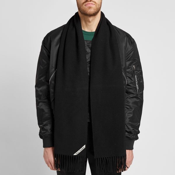 acne black scarf