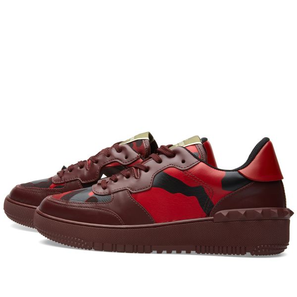 valentino red camo sneakers