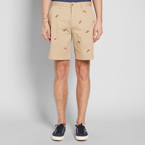 Polo Ralph Lauren Classic Bulldog Embroidered Short Khaki End