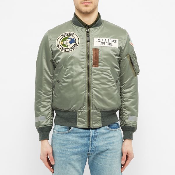 The Real Mccoy S Type Ma 1 Laosian Highway Patrol Flight Jacket Olive End