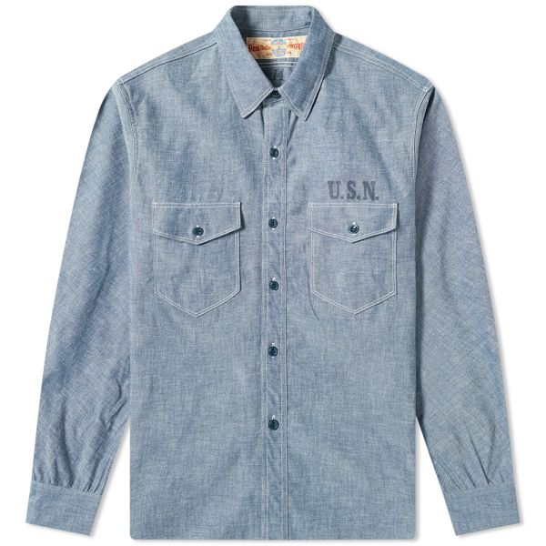 Navy chambray shirt clearance