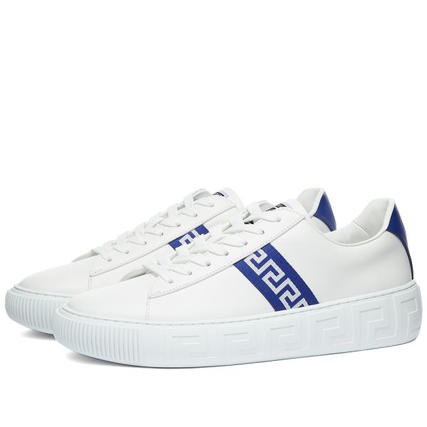 White and blue versace shoes clearance