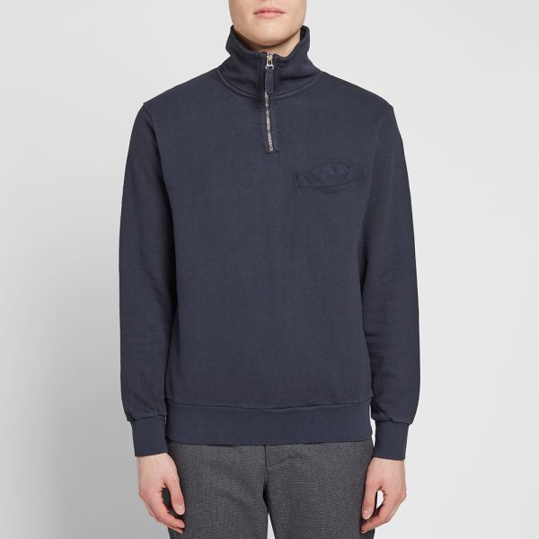 Universal works zip neck sweatshirt clearance