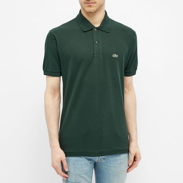 lacoste polo olive green