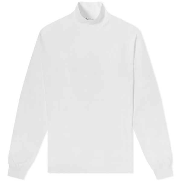 long sleeve white mock neck