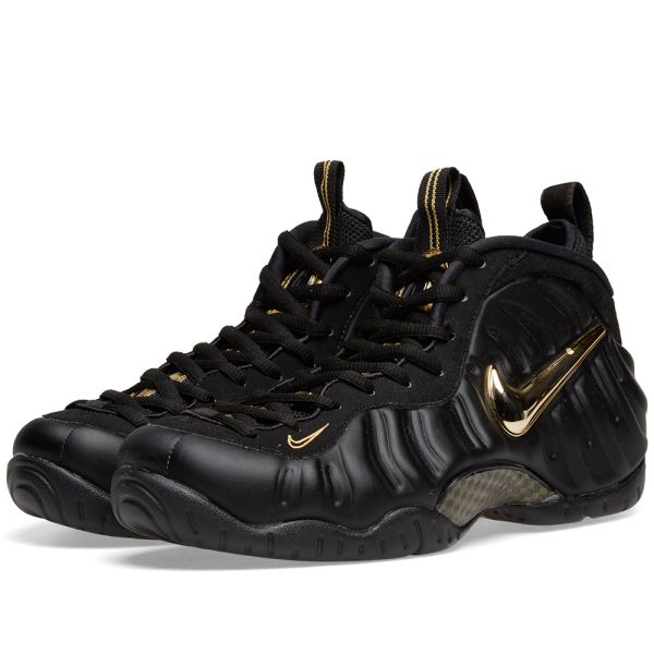 nike foamposite black and gold 2018