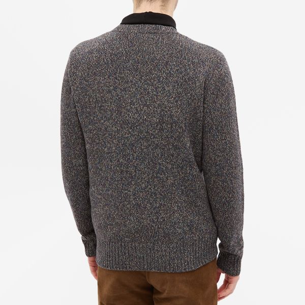 A P C Marcus Heathered Crew Knit Brown End