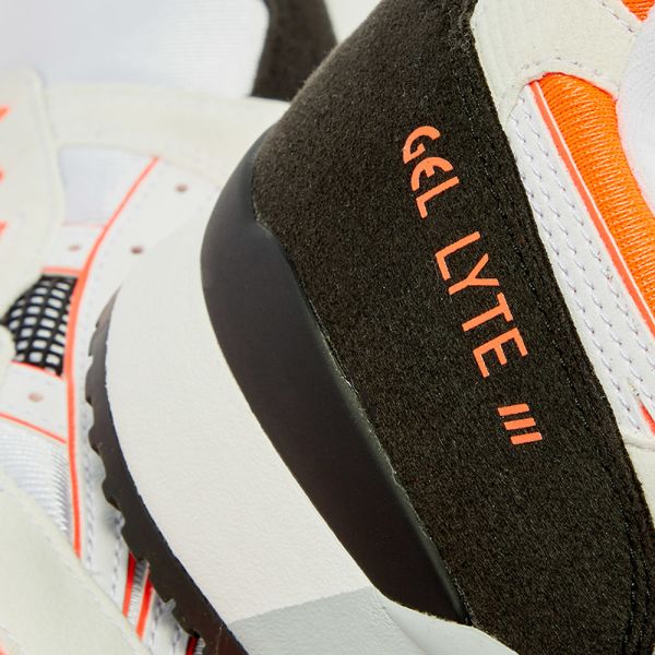 asics gel lyte iii white & flash coral