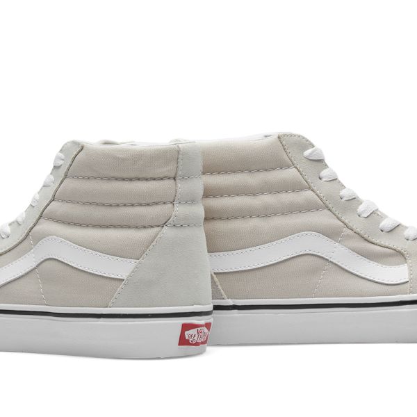 vans sk8 hi silver lining true white