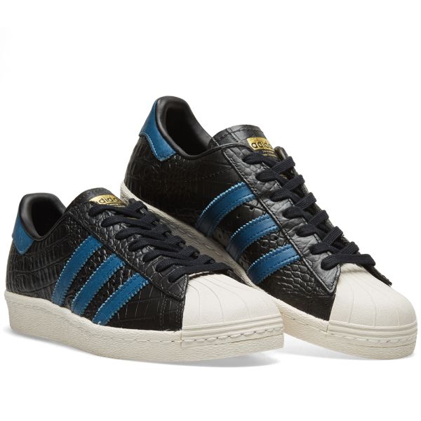 adidas superstar black and blue