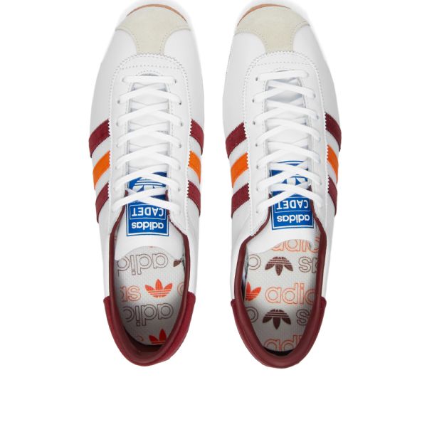 Adidas Cadet White, Burgundy \u0026 Orange 